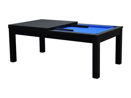 Table de billard convertible noire tapis bleu - Eddie