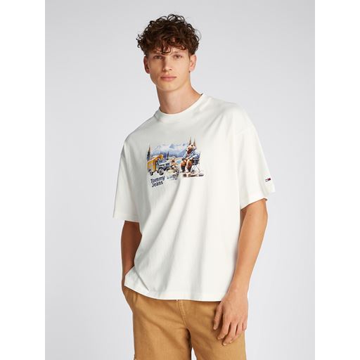 Tommy Jeans Camping Graphic T-shirt, Seedpearl, L