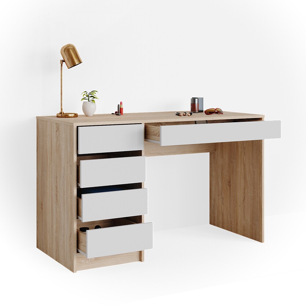 Vicco Schminktisch Sherry Sonoma Weiß 120 x 75 cm Schlafzimmer