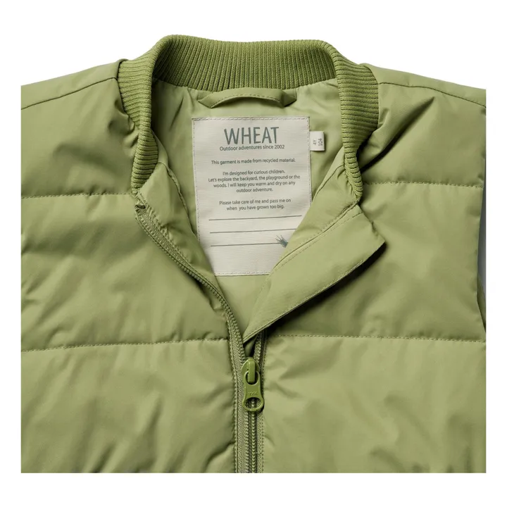 Wheat Veste Puffer Sans Manches Andre Unie Fibres Recyclées | Vert