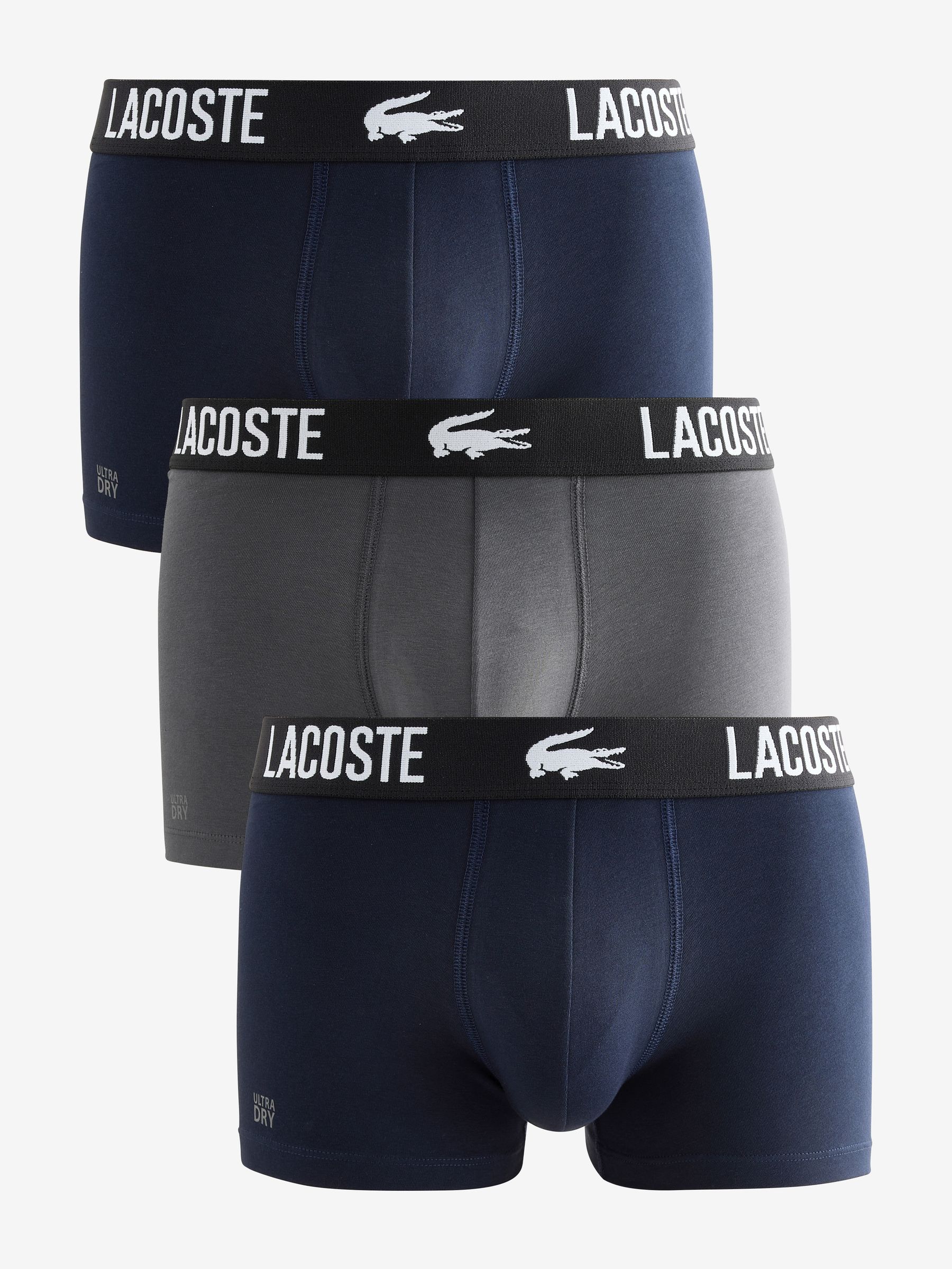 Marineblauw - Lacoste® set van 3 boxershorts