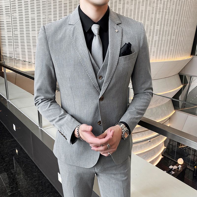 Bay Go Mall - Set: Enkelrijs blazer + vest + pantalon