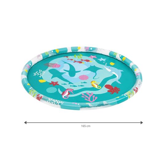 Tapete para piscina Bestway Water Jet, 165 cm, estampa azul marinho.