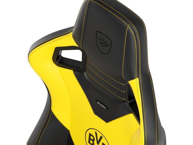 noblechairs Gaming-Stuhl Epic Borussia Dortmund Edition Gel Gaming-Computersessel aus Kunstleder und mit 120 kg Belastbarkeit