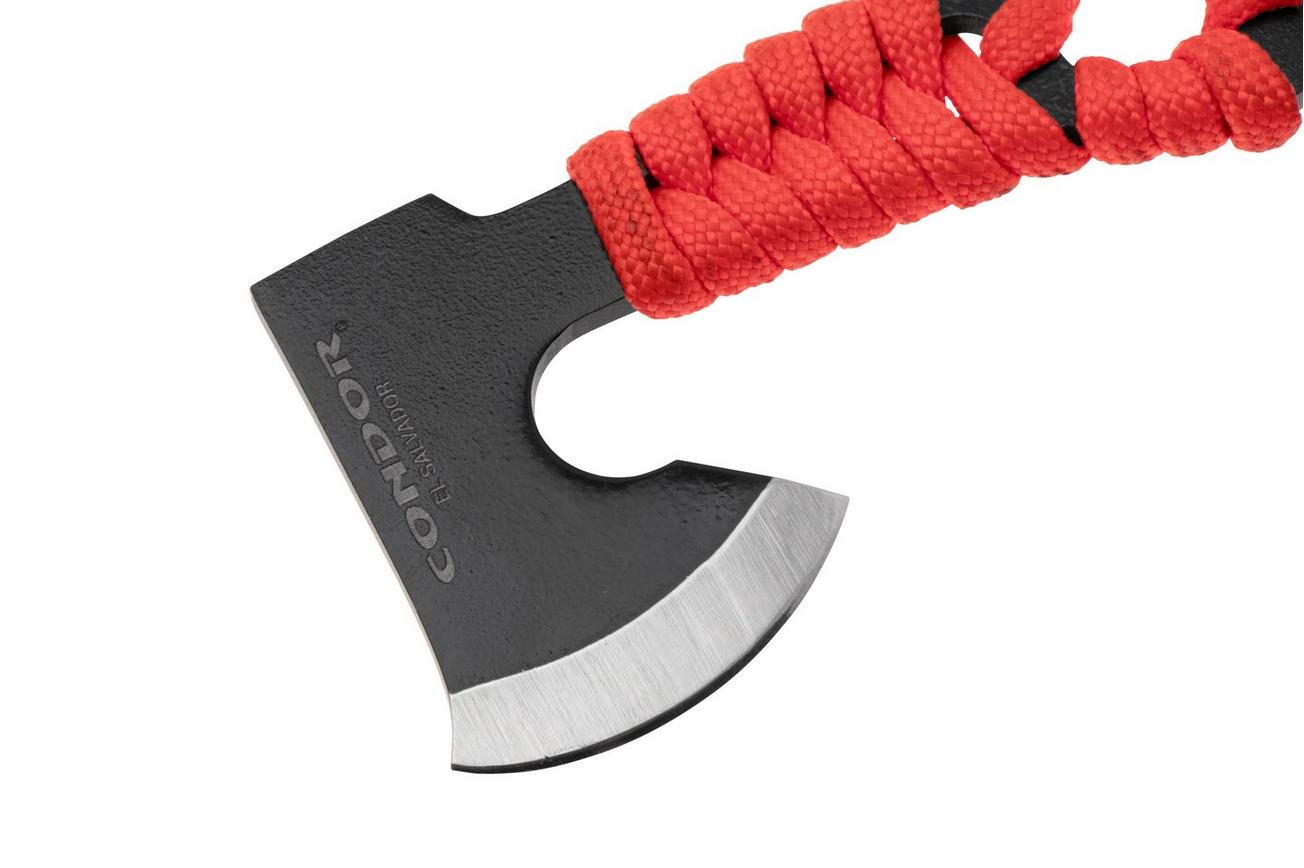 Condor Carlitos Neck Hatchet, CTK820-29-HC, Orange Paracord, Black Kydex, EDC bijl