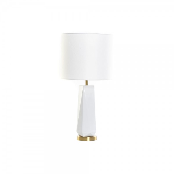 Lampe de bureau blanc polyester métal céramique 220 v doré 50 w
