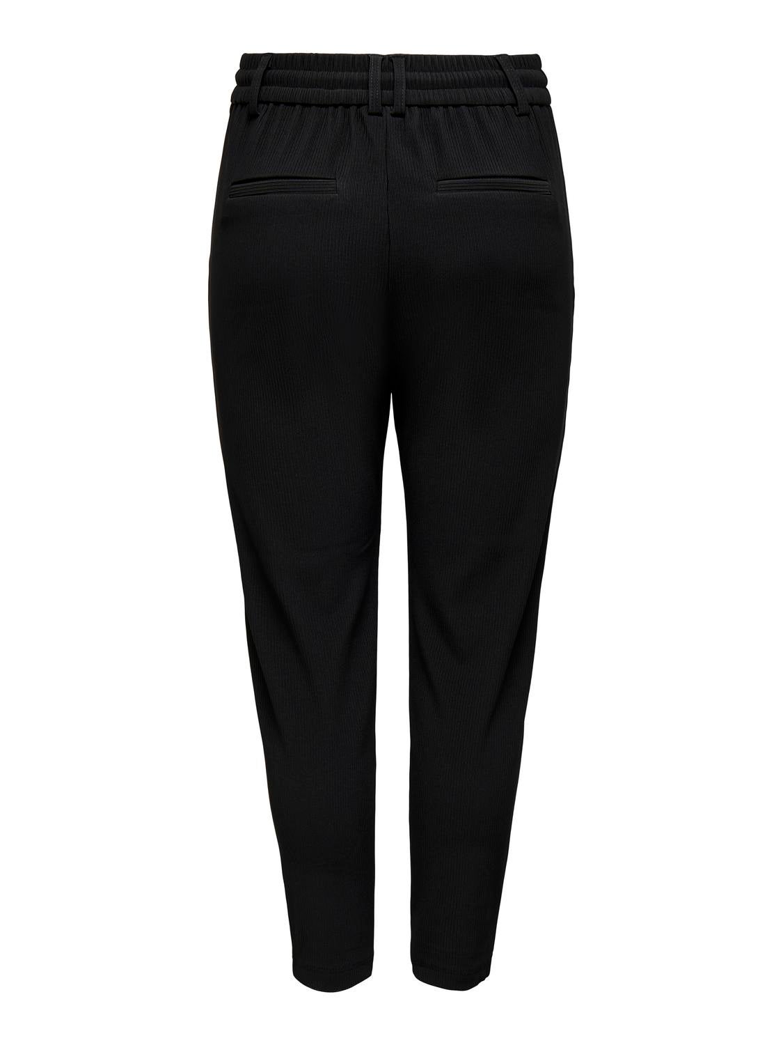 ONLPOPTRASH-SALLY Mittlere Taille Normal geschnitten Gestrickte Hose Black