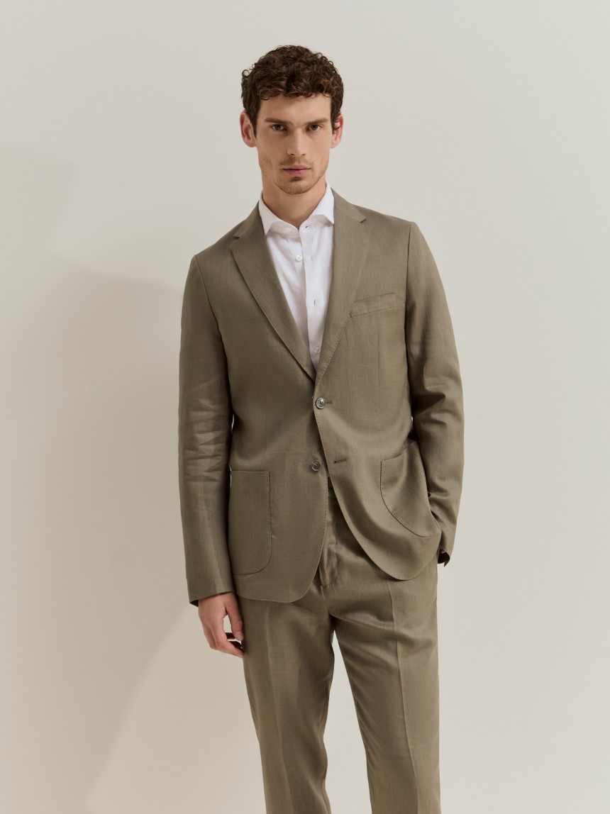 Blazer slim fit em linho