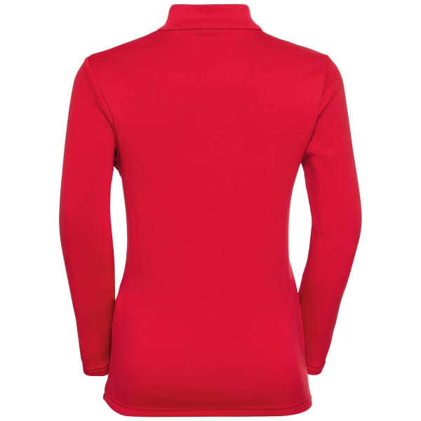 Sweat polaire randonnée ODLO MIDLAYER 1/2 ZIP BERRA KIDS GRAPHIC CHINESE RED