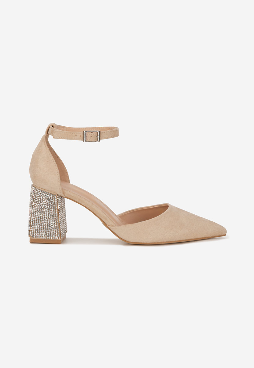 Chaussures à talon épais beige Ivette