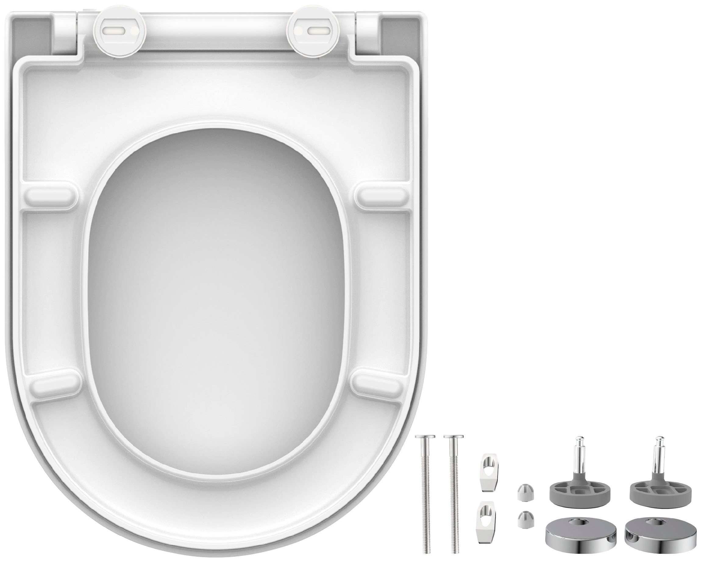 Schütte WC-Sitz »WHITE« Duroplast, Absenkautomatik, Schnellverschluss, belastbar bis 150 kg