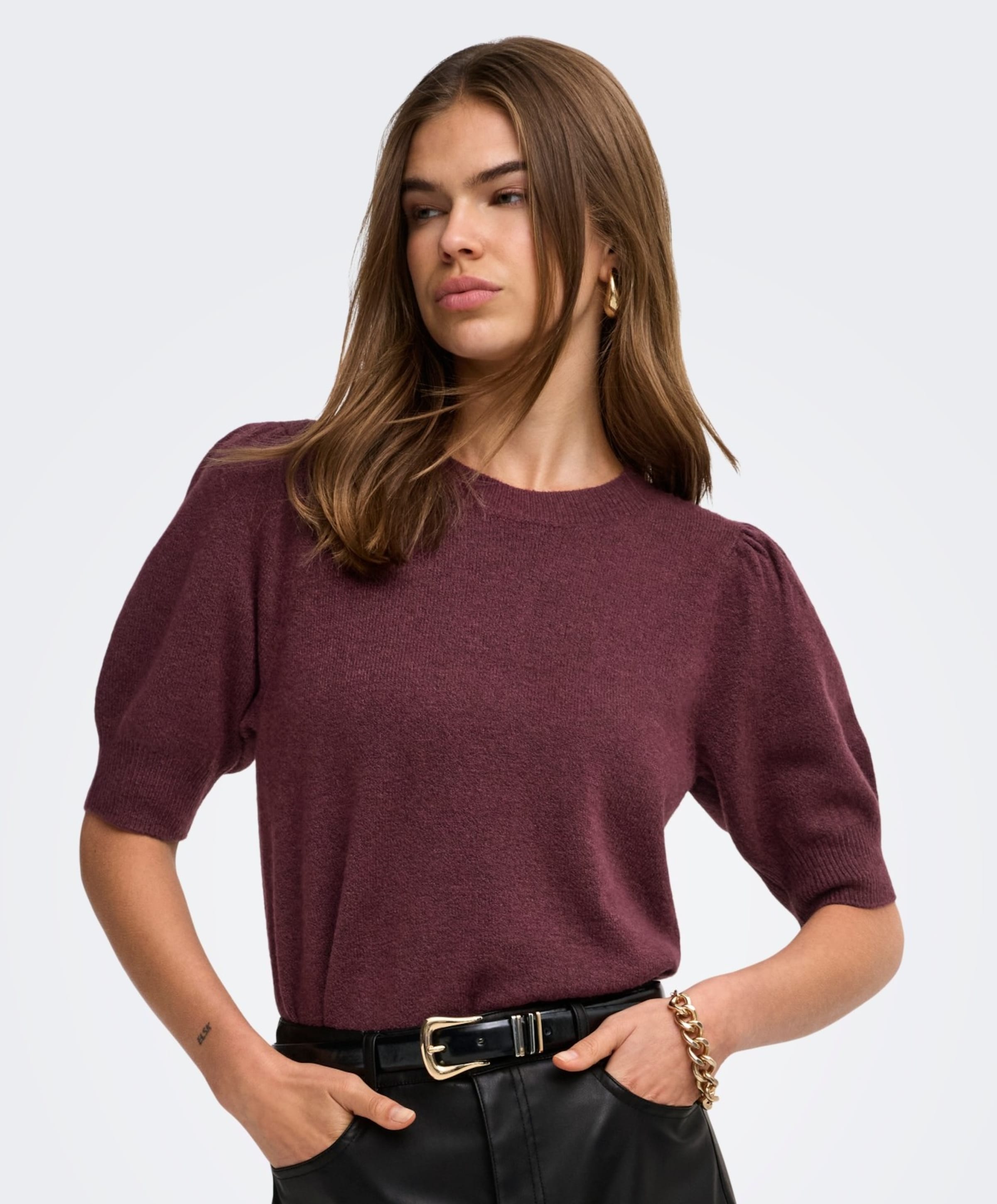 Only Dames trui bordeaux