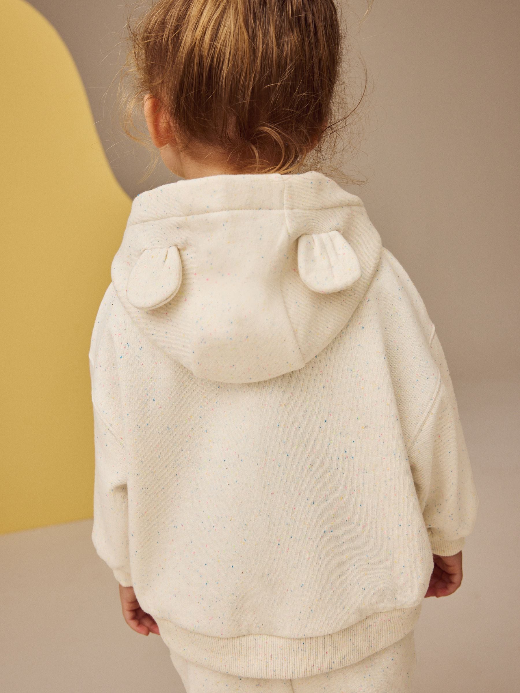 Moutkleurig - Hoodie met ritssluiting (3 mnd-7 jr)