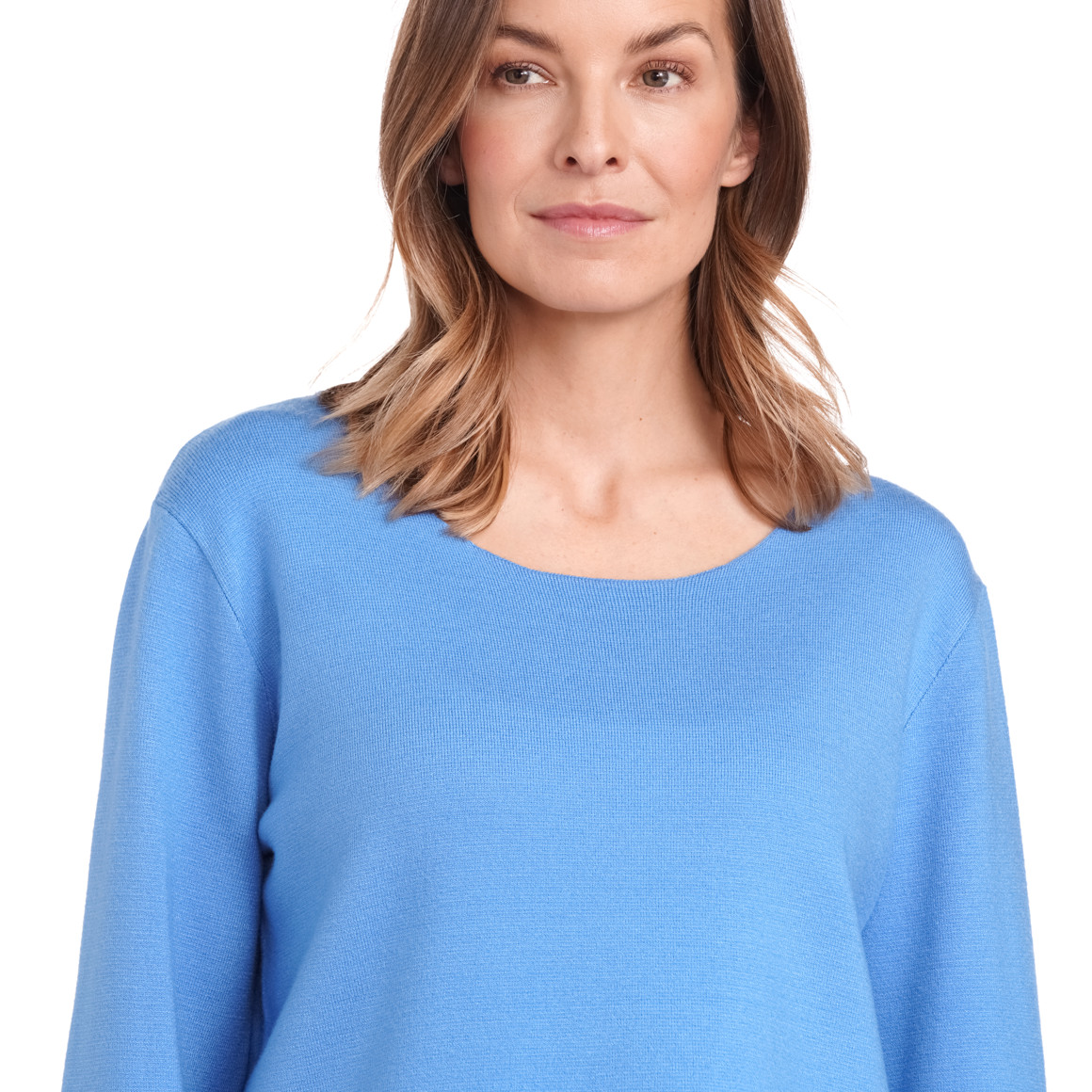 Gina Benotti Damen Pullover mit Kontraststreifen blau