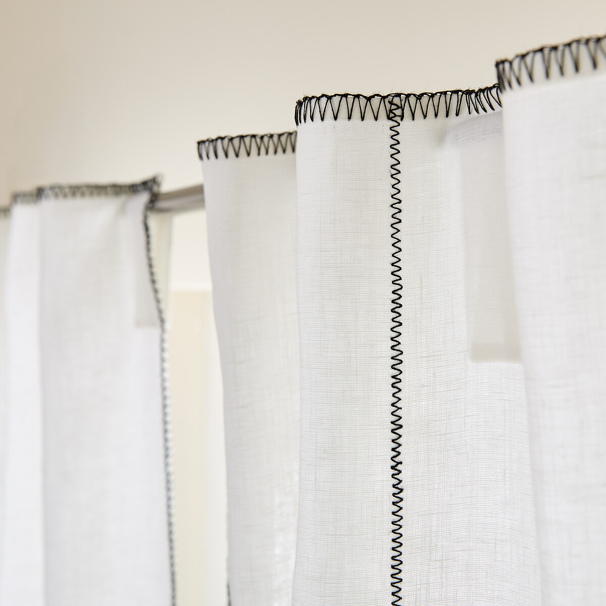 AM.PM<br>Cortina de linho lavado com laços ocultos, Tojos