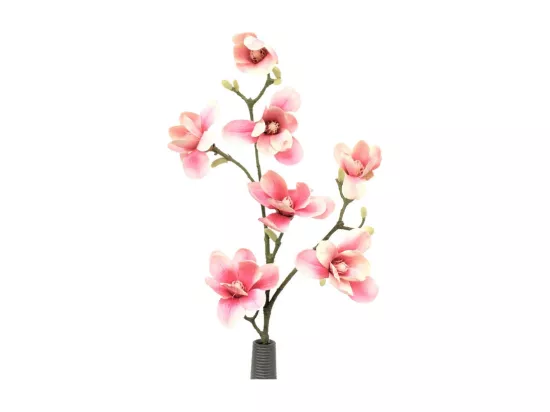 ~Fleur artificielle magnolia haut de gamme cimetière tissu rose 100cm