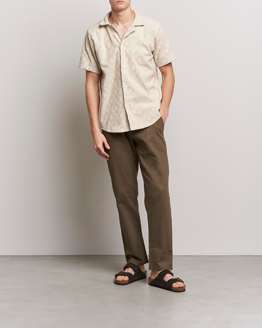 OAS Machu Terry Short Sleeve Shirt Beige