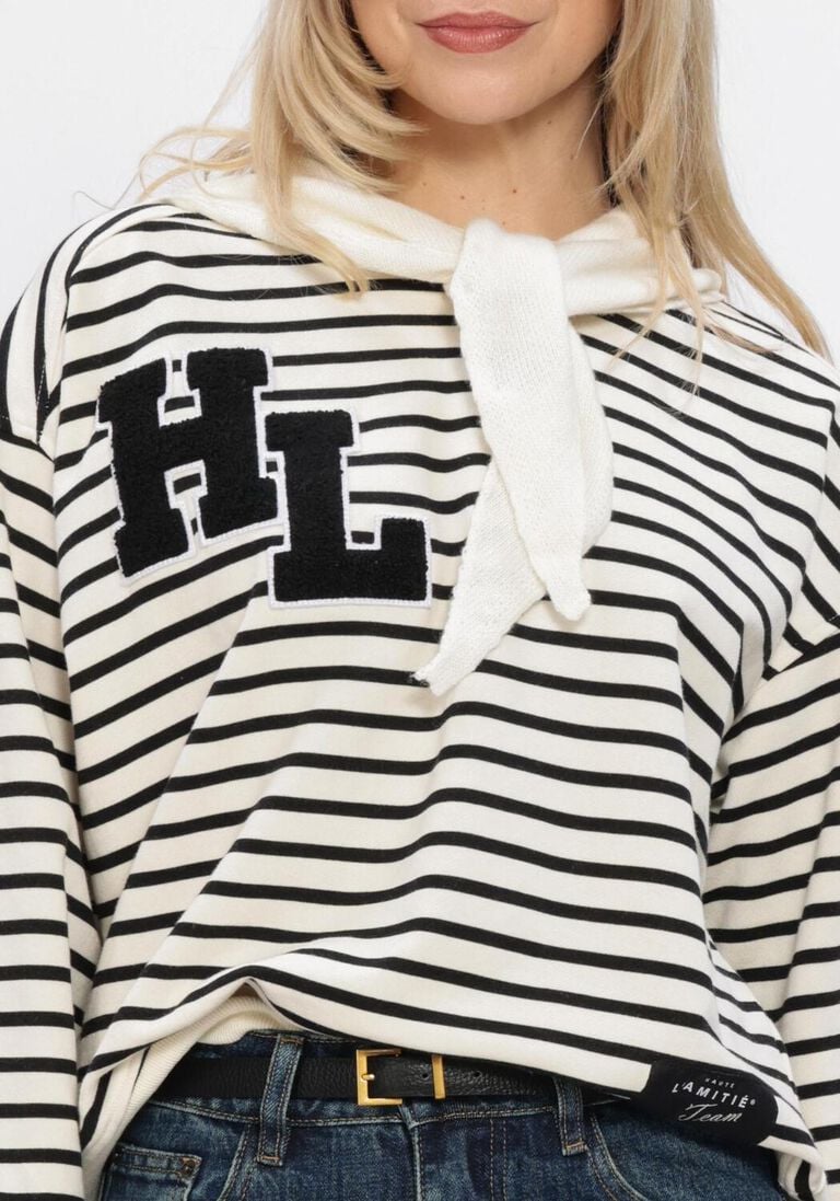 multi haute l'amitié truien/vesten stripe application sweat