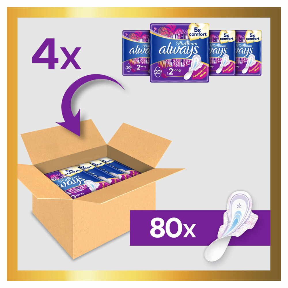Always Maandverband Platinum Long80 stuks