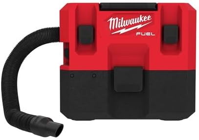 Milwaukee 12 V L-Klasse bürstenloser Nass- und Trockensauger, blanke Einheit M12FVCL-0, Reiniger, Rot, 1,6 Gallonen, 88 Dezibel