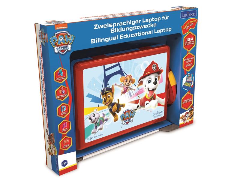 Lexibook Kindertablet Paw Patrol DE/EN Zweisprachiger Laptop für Bildungszwecke