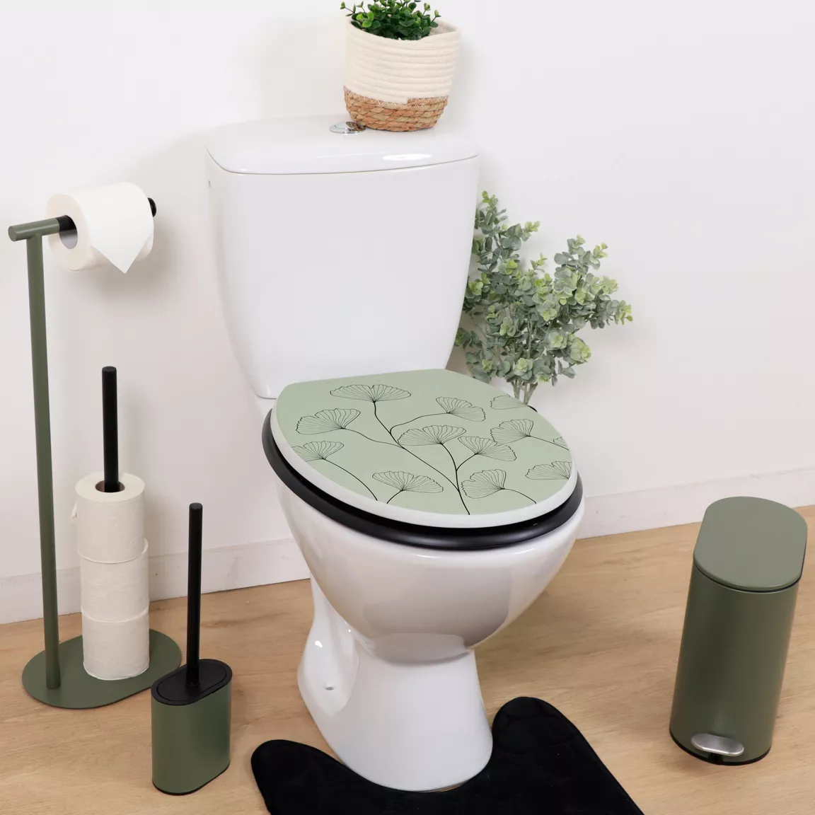 Abattant WC 18 pouces MDF Actuel Vert d'eau