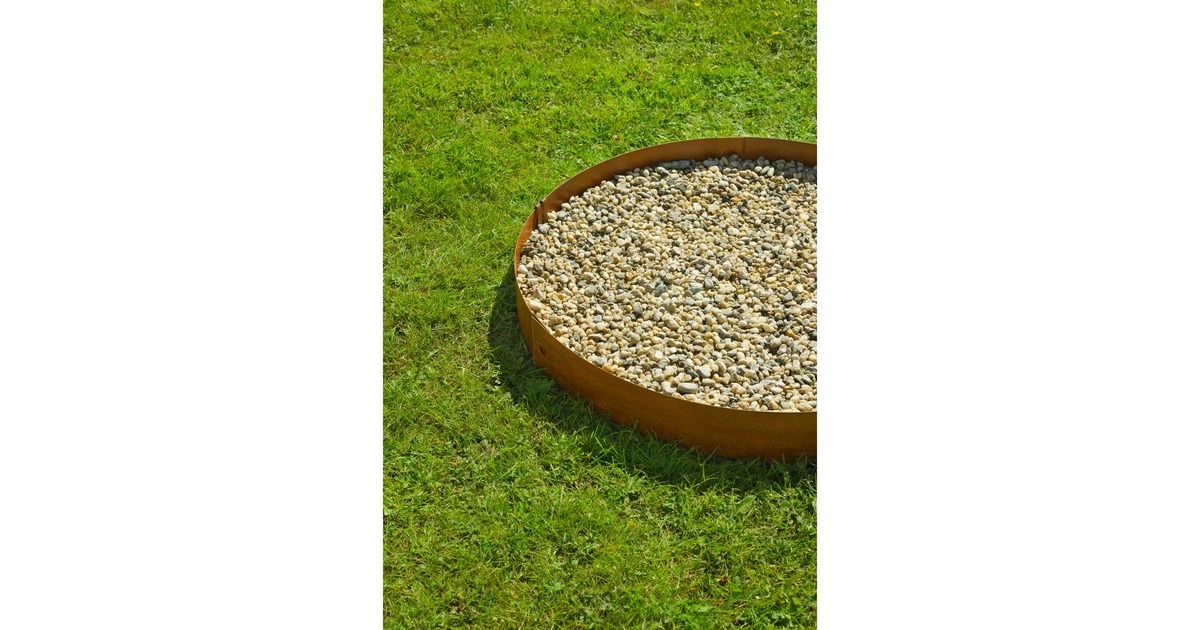 NatureBorderrand van Cortenstaal begrenzing  (3x H 10,2 x 91,4 cm, Incl. 4x grondpennen)