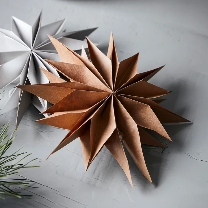 House Doctor - Capella Papier Weihnachtsstern, Ø 30 cm, natur