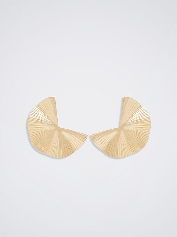 Brincos Metálicos Dourados - Dourado