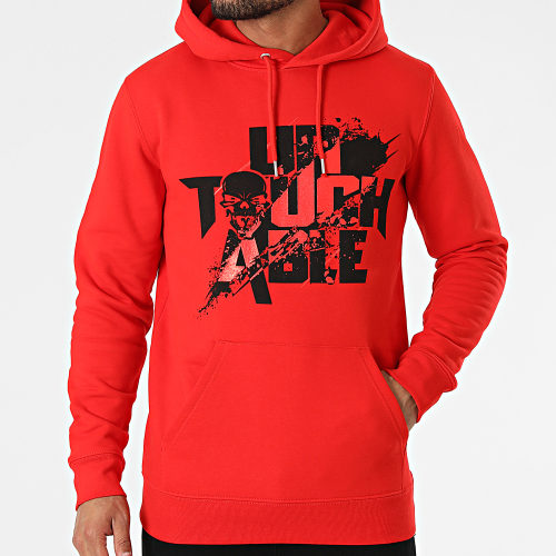 Sweat Capuche Splatter Rouge