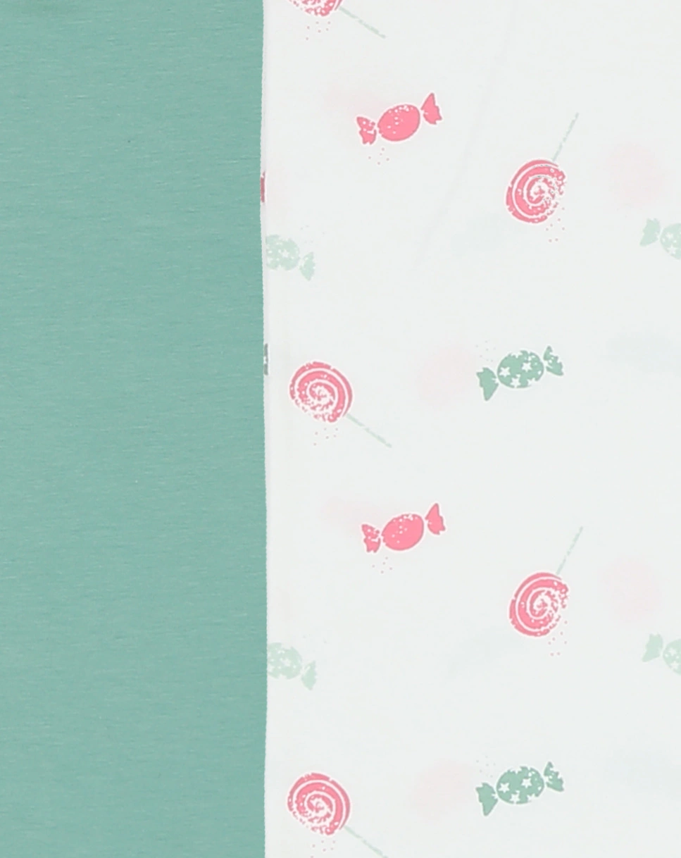 Unterhemd SWEETS 2er-Pack in white pebble/green