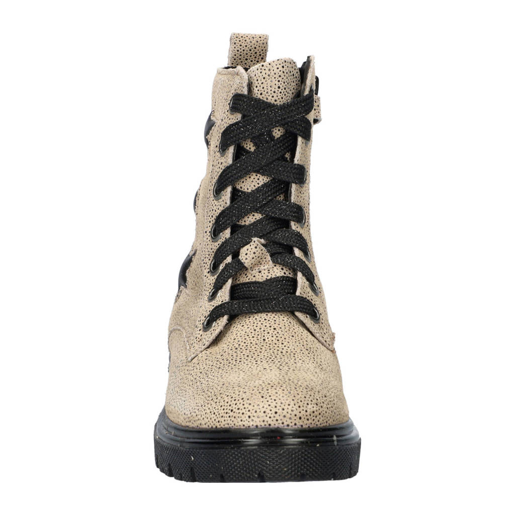 Nelson Kids suède veterboots beige