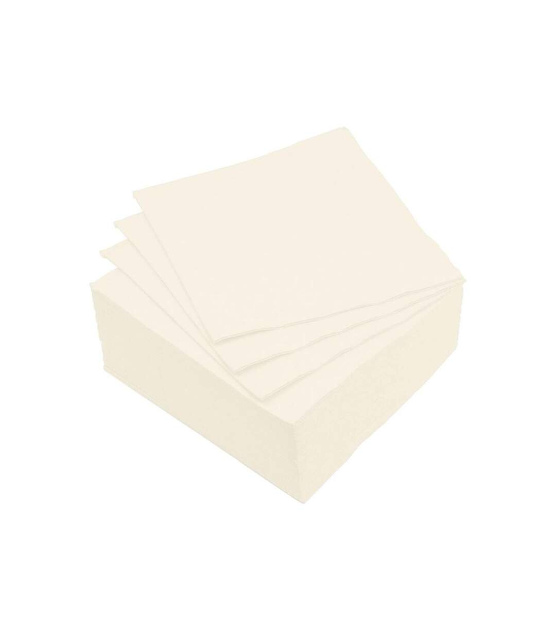 Paris Prix - Lot De 40 Serviettes En Papier cocktail 25x25cm Crème