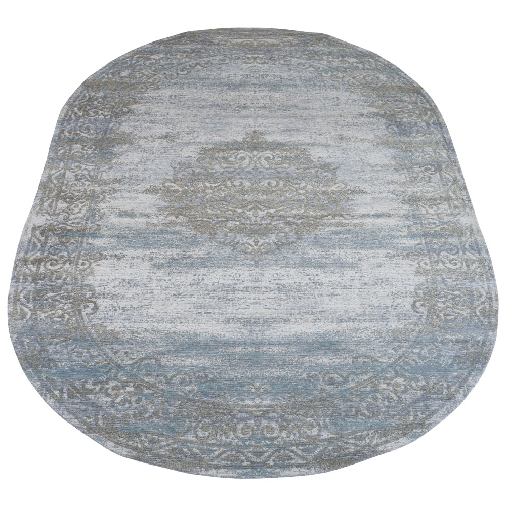 Vloerkleed Adel Medaillon light grey 26007 - Ovaal 160 x 230 cm