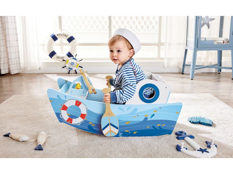 Hape Beschäftigungsspielzeug Captain's Rocking Boat Robustes Schaukelboot für Kinder
