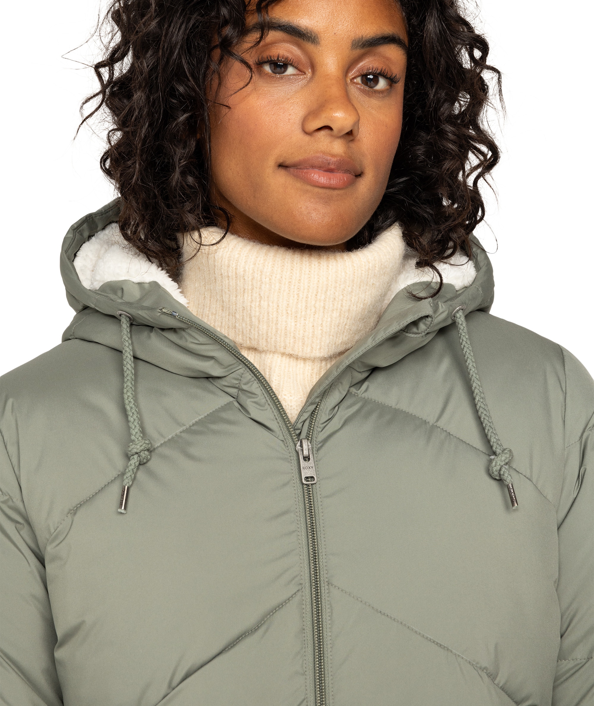 Roxy Steppjacke »BETTER WEATHER« mit Kapuze extra Länge