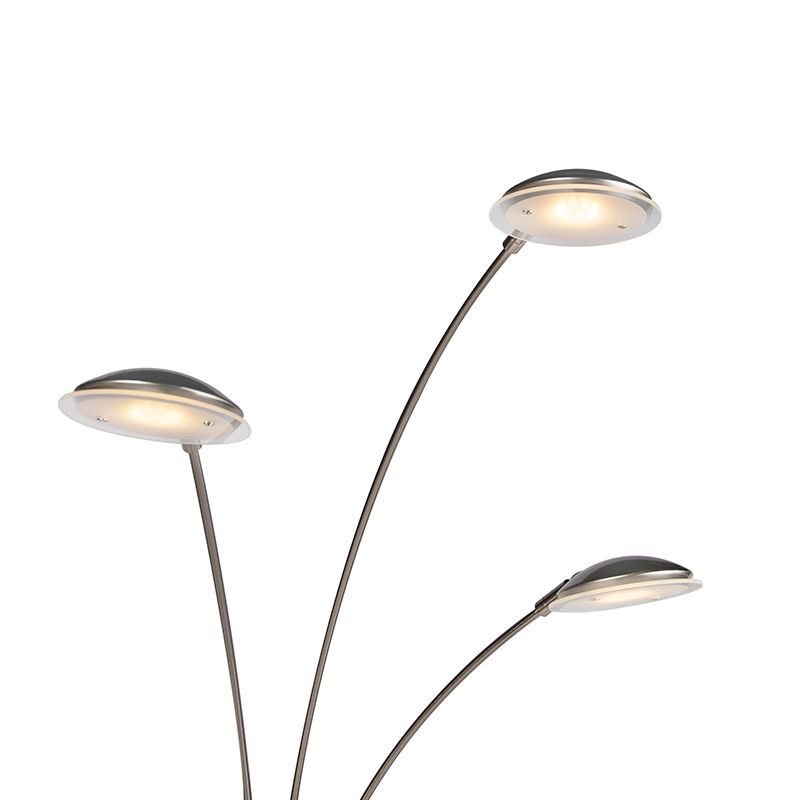 Vloerlamp staal incl. LED met touch dimmer - Sixties Trento