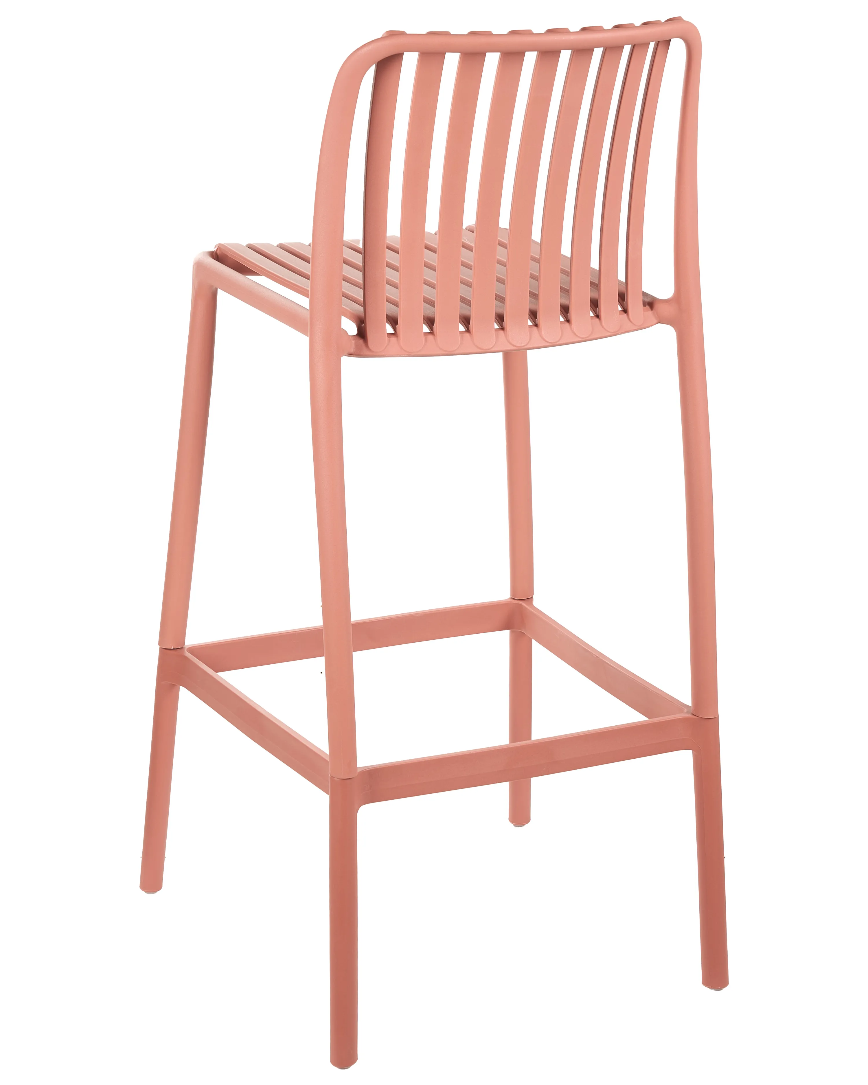 Set van 2 barstoelen ARICCIA 2 in 1 Synthetisch materiaal Lichtrood