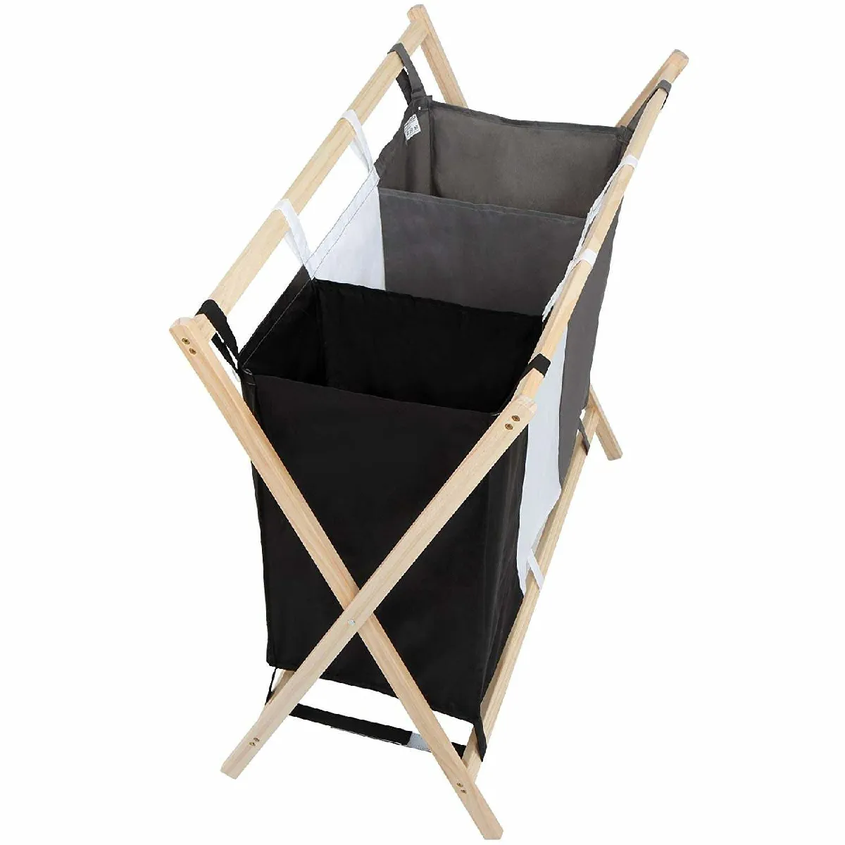 Helloshop26 - Corbeille à linge avec 3 compartiments