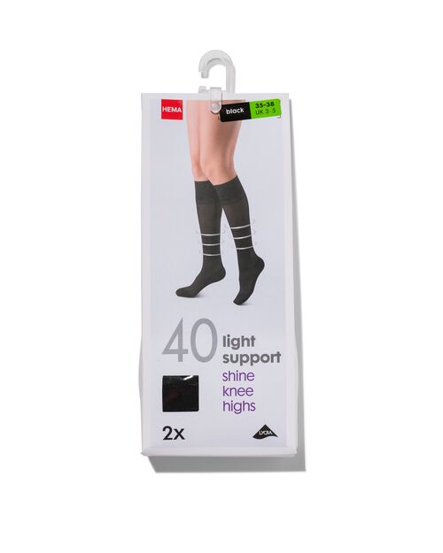 lot de 2 paires de mi-bas gainants noir