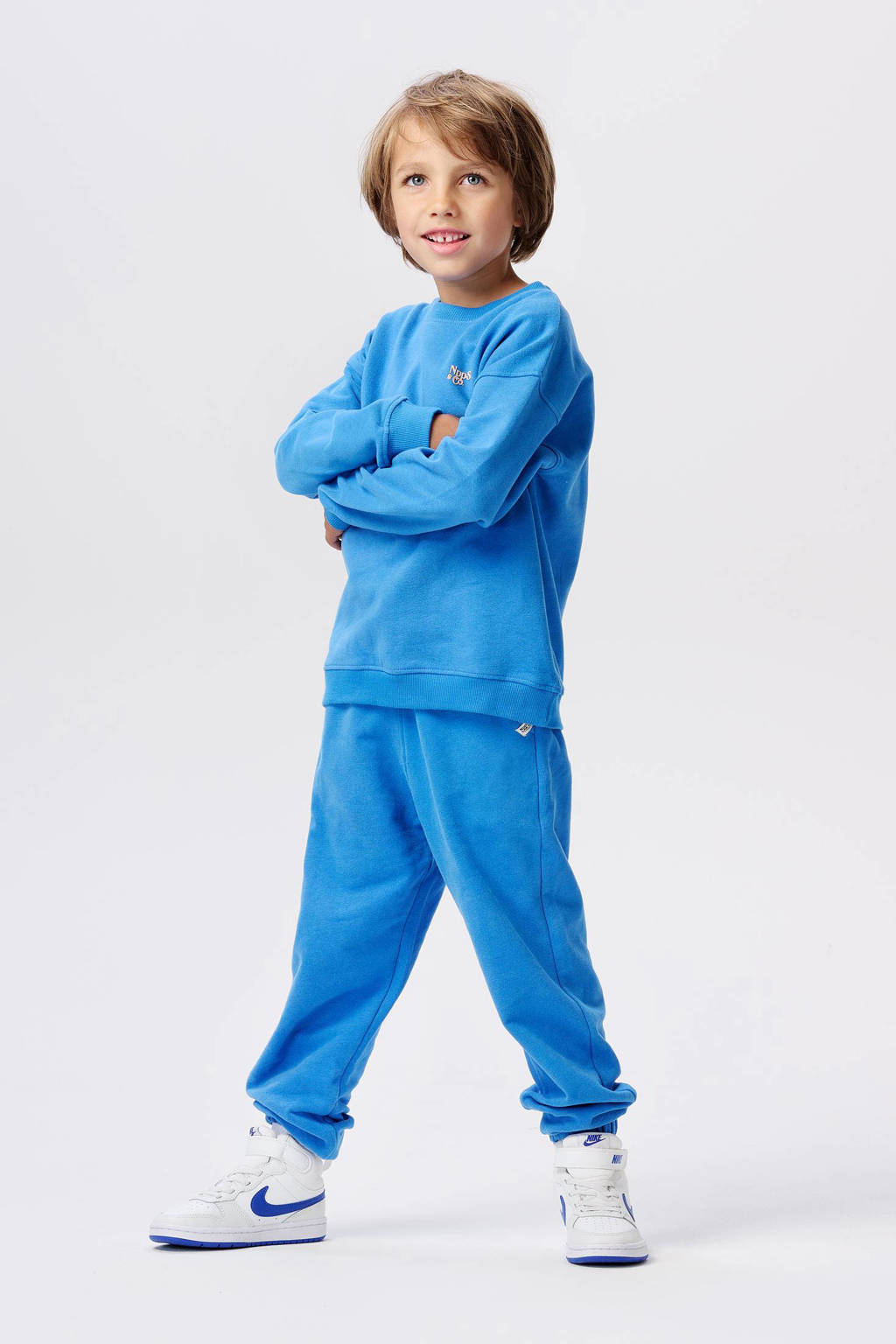 Noppies sweater Nancun van katoen felblauw