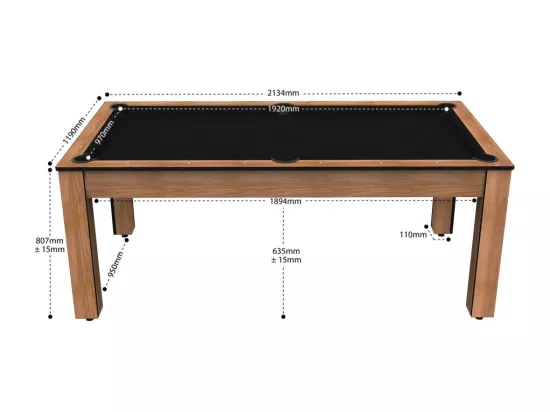 Billard convertible table 8 personnes Arizona + pack d'accessoires