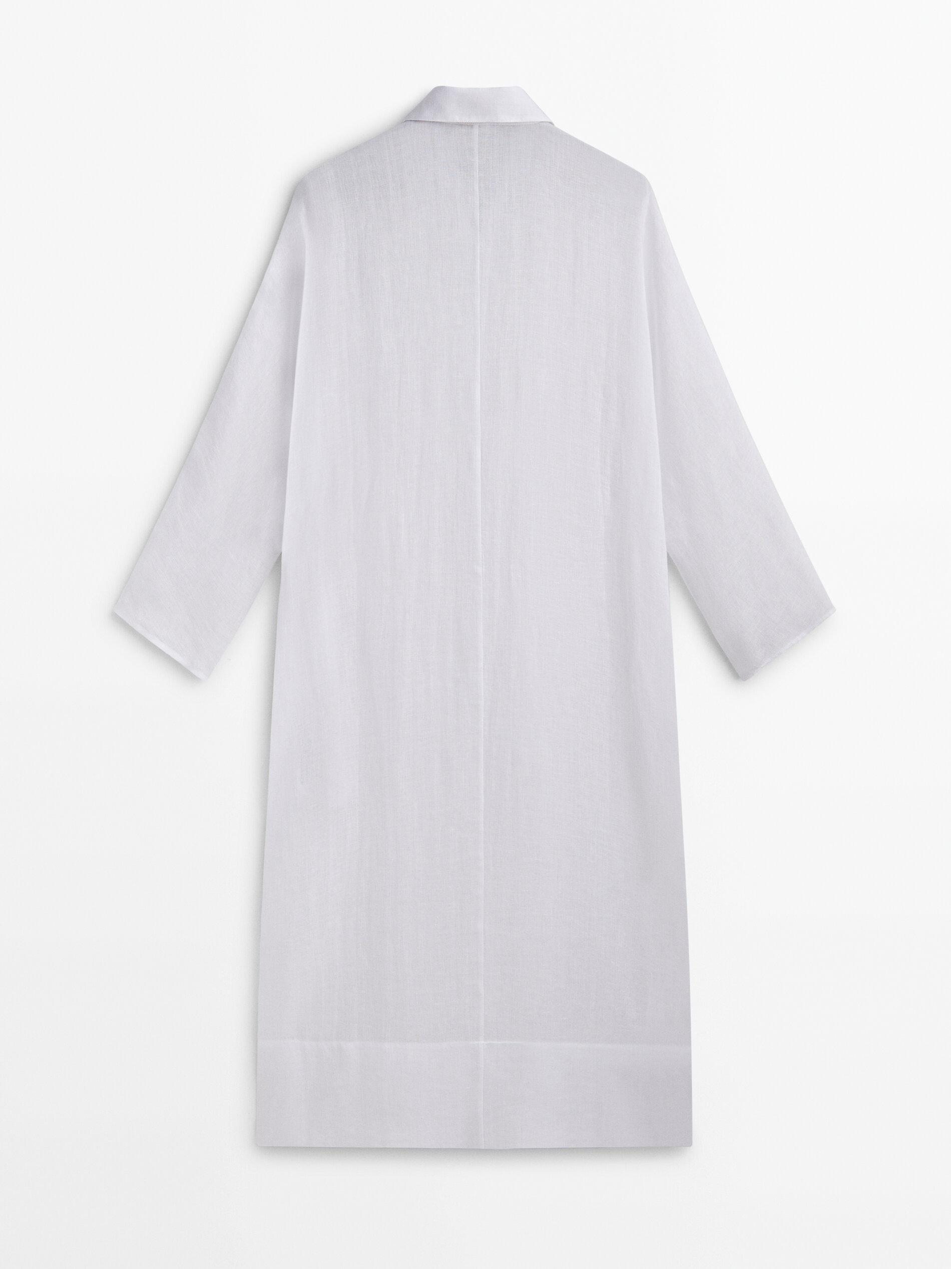 Camisa maxi 100% linho - BRANCA