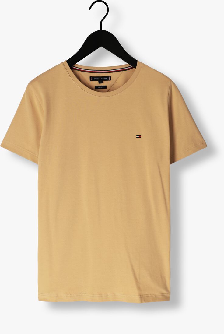 TOMMY HILFIGER khaki tommy hilfiger t-shirt stretch slim fit tee