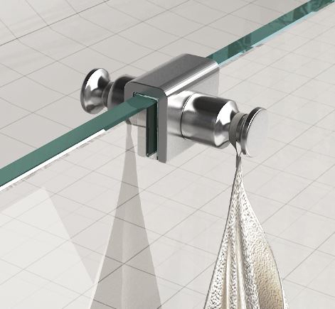 Mueller dubbele glashaak voor glaswand