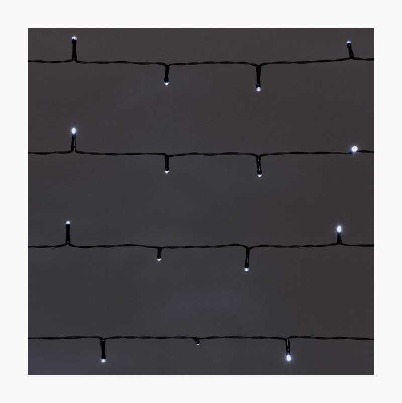 Batteridrevet lysslynge, 50 LED, kaldhvit