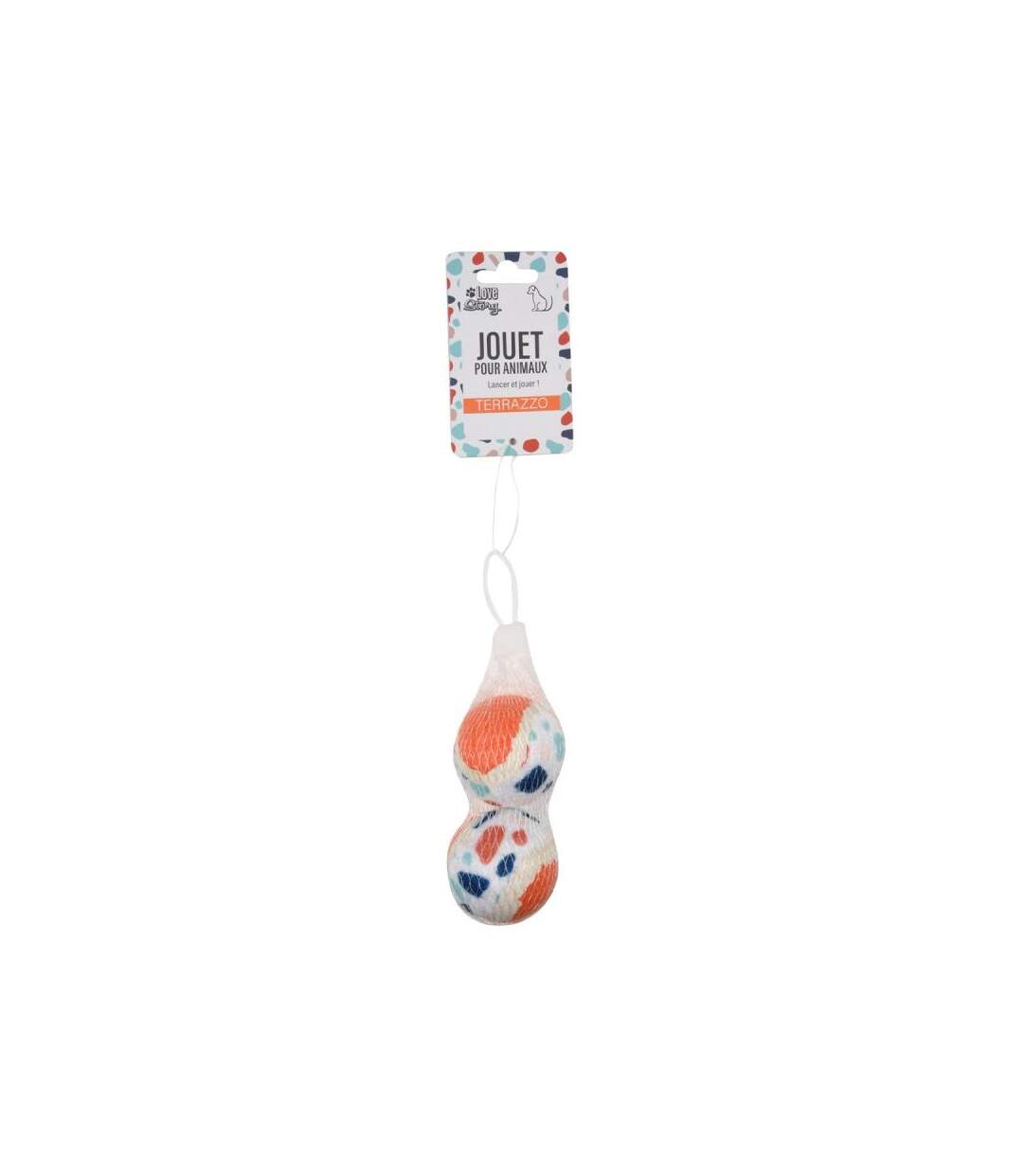 Paris Prix - Lot De 2 Balles De Tennis terrazzo 5cm Multicolore