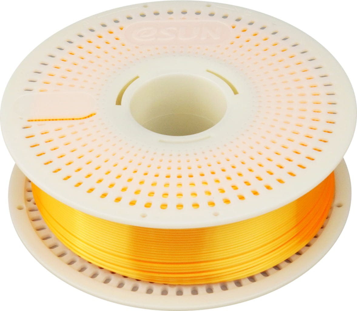 eSUN  PLA-Silk Dark Yellow, 1,75 mm / 1000 g - eSpool+    PLA mit glänzender, seidenmatter Textur