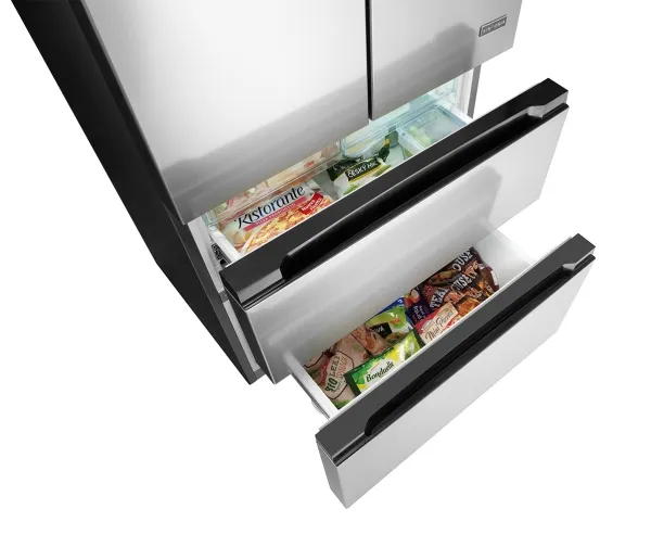 Concept LA6983SS, Fritstående, Fransk dør, Grå, Berøring, Rustfrit stål, 500 L