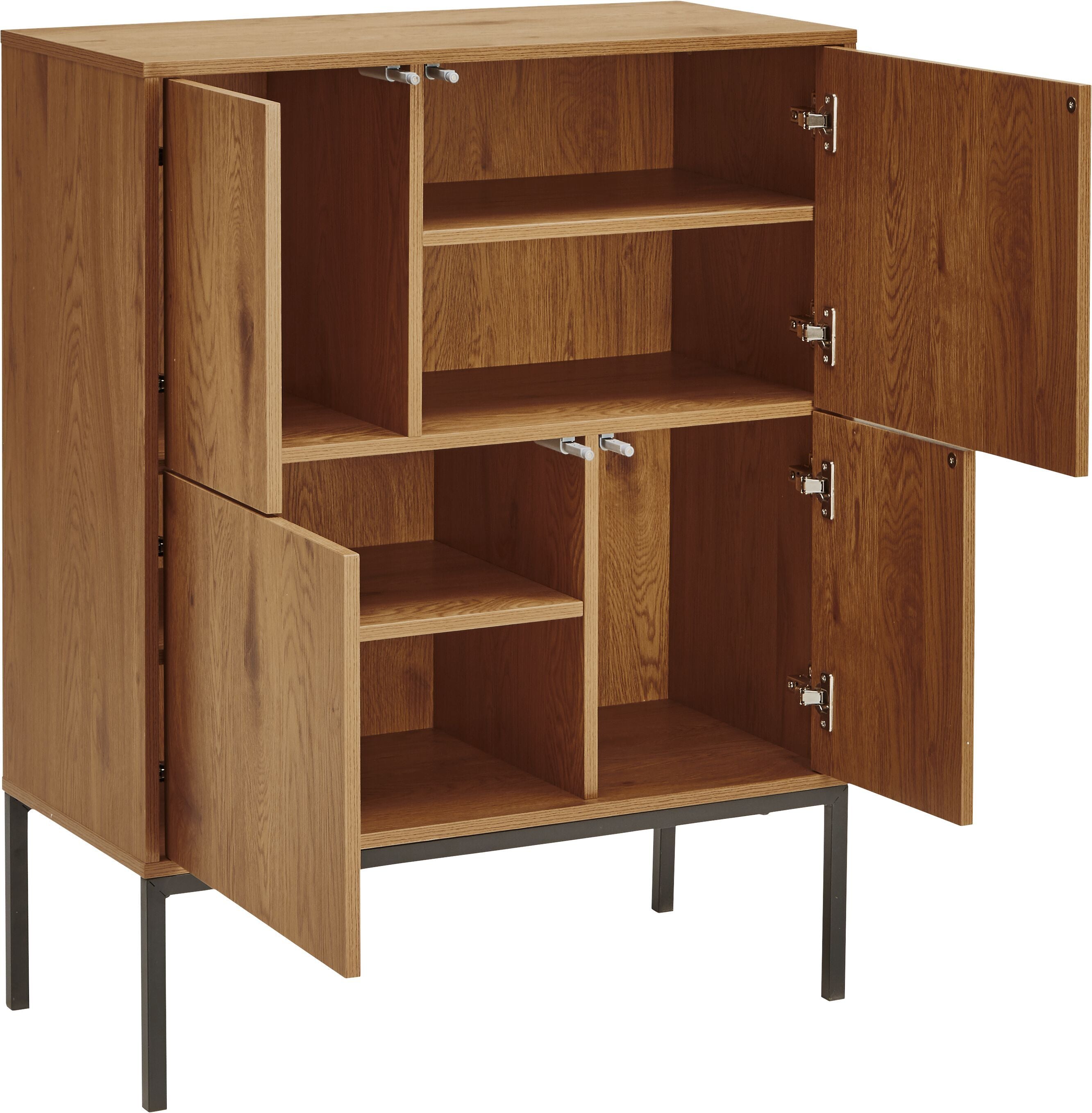 JEREMY Highboard - Braun / B: 80.0 cm x T: 40.0 cm x H: 103.0 cm